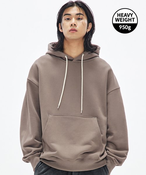 950g solid hoody-cocoa-